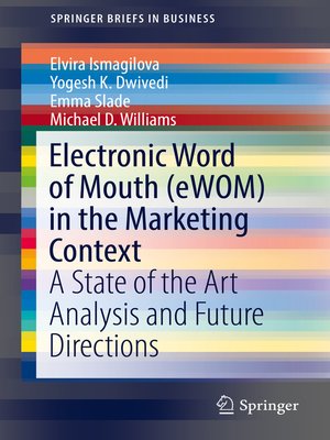 cover image of Electronic Word of Mouth (eWOM) in the Marketing Context